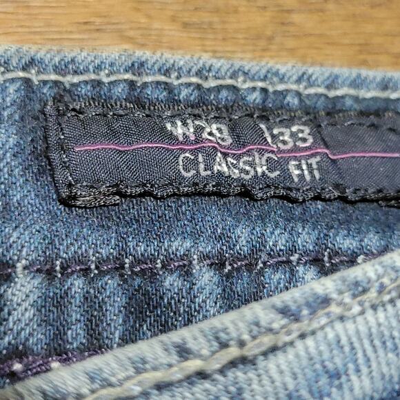 Vigoss Classic Denim Boot Cut Jeans w/ Bling Back Pockets - Size W29 L33 - Picture 9 of 10